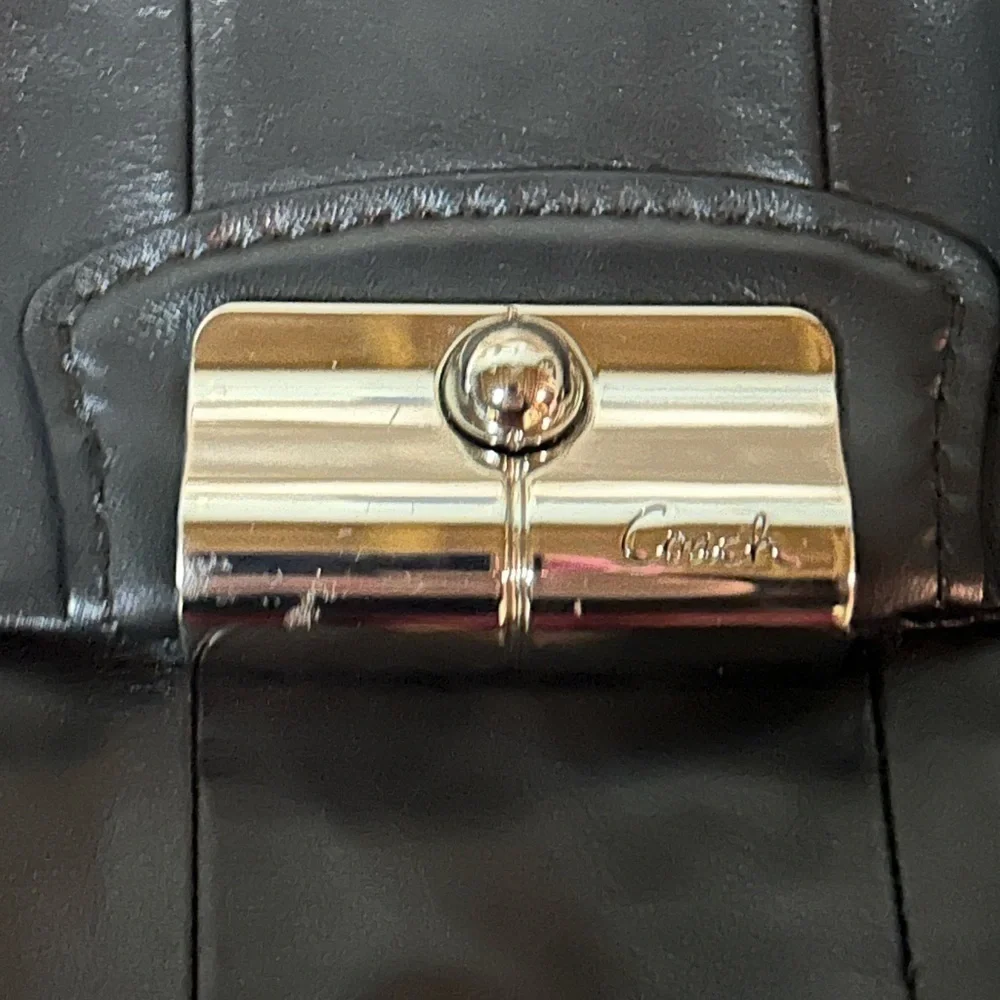 Coach Kristin Black Leather Shoulder Bag - Picture 5 of 11